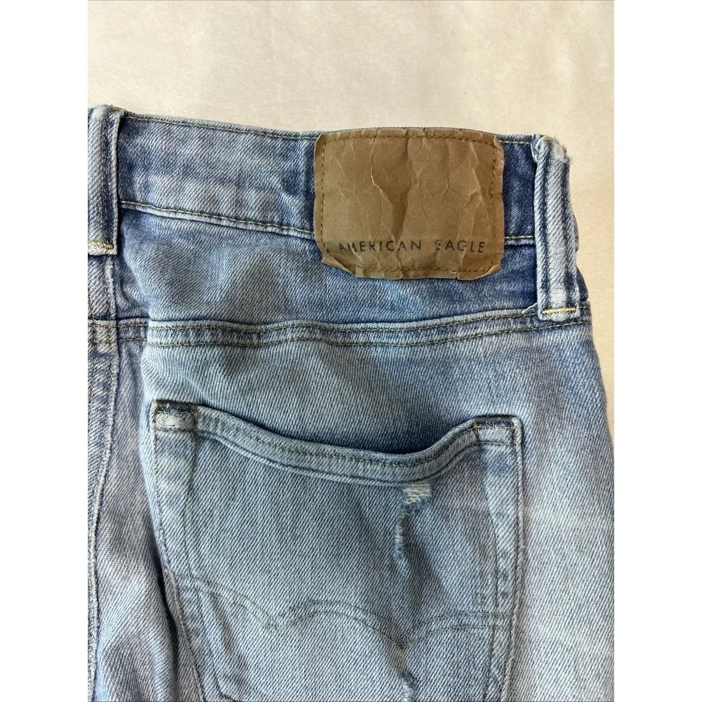 American Eagle Men's AirFlex Skinny Jeans 30x34 Distressed Next Level Denim